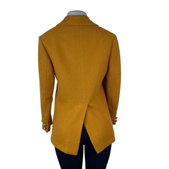 Bernhard Altmann Women’s Mustard Wool Vintage Blazer Button Closure Pockets - Picture 3 of 9